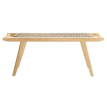 Modway - Saoirse 47in Wove Rope Wood Bench - EEI-6552-NAT-NAT veiw 4