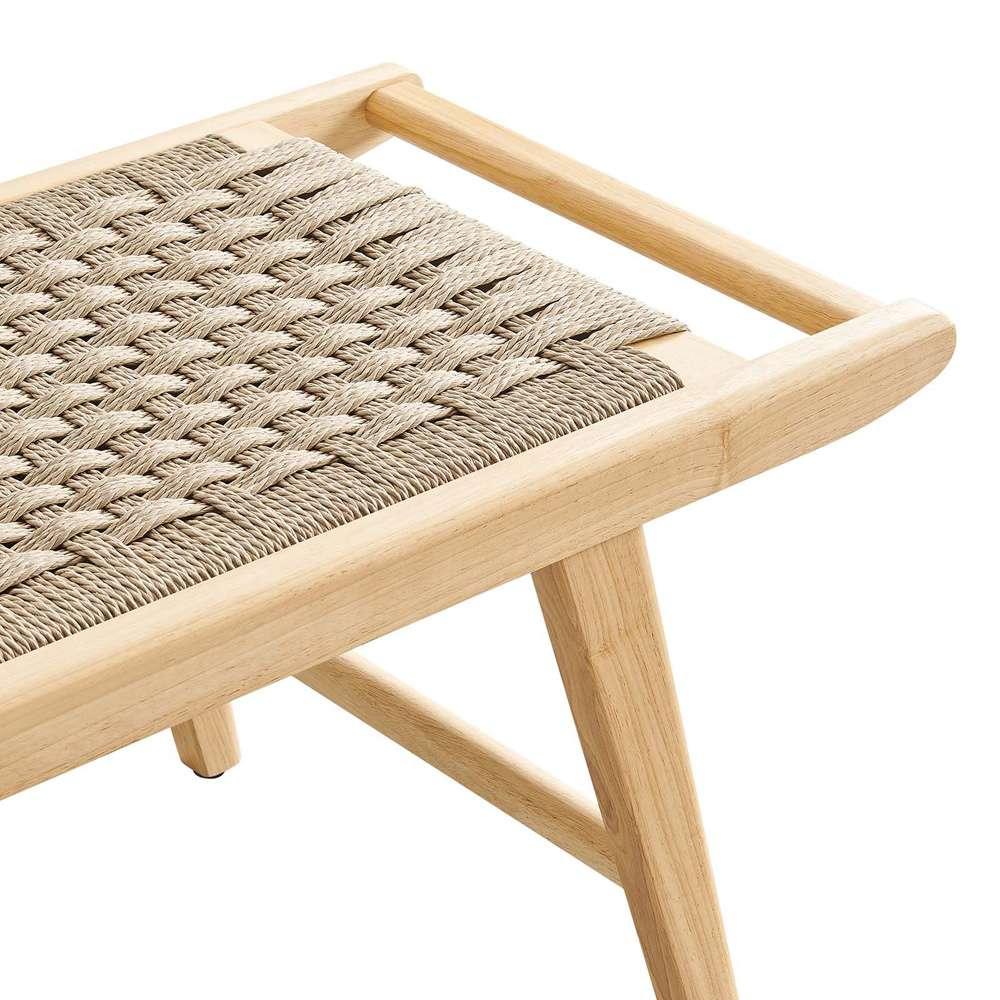 Modway - Saoirse 47in Wove Rope Wood Bench - EEI-6552-NAT-NAT veiw 5