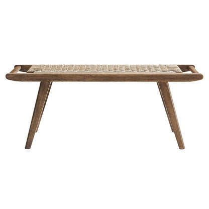 Modway - Saoirse 47in Wove Rope Wood Bench - EEI-6552-WAL-NAT veiw 4