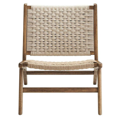 Modway - Saoirse Woven Rope Wood Accent Lounge Chair - EEI-6543-WAL-NAT veiw 5