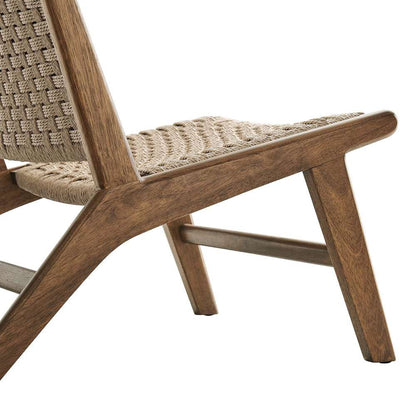 Modway - Saoirse Woven Rope Wood Accent Lounge Chair - EEI-6543-WAL-NAT veiw 6