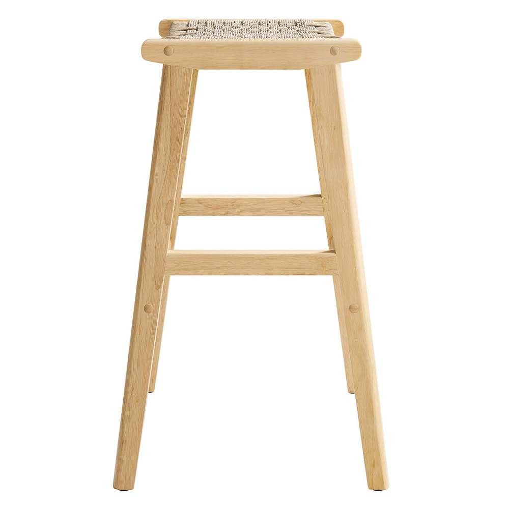 Modway - Saoirse Woven Rope Wood Bar Stool - (Set of 2) - EEI-6550-NAT-NAT veiw 4