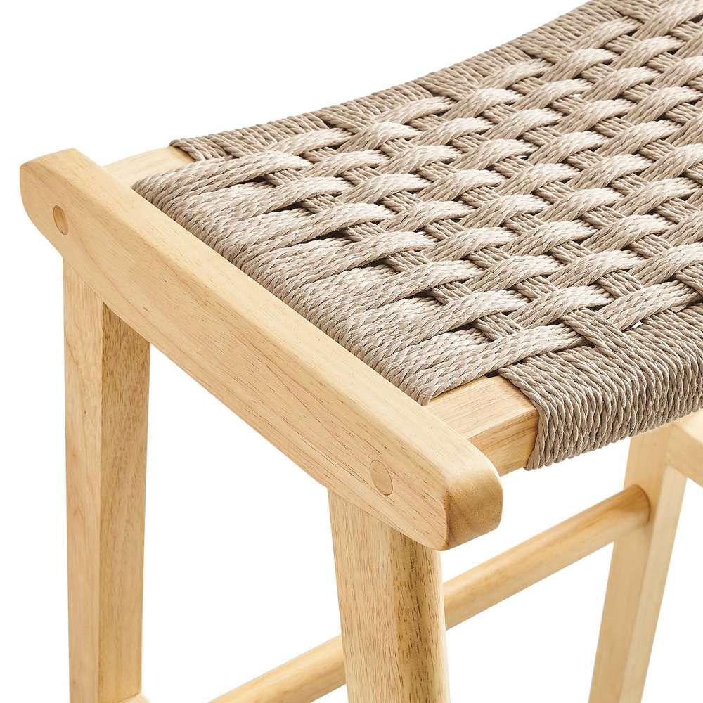 Modway - Saoirse Woven Rope Wood Bar Stool - (Set of 2) - EEI-6550-NAT-NAT veiw 6