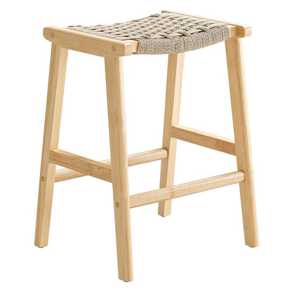 Modway - Saoirse Woven Rope Wood Counter Stool - (Set of 2) - EEI-6548-NAT-NAT veiw 3