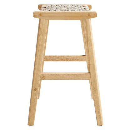 Modway - Saoirse Woven Rope Wood Counter Stool - (Set of 2) - EEI-6548-NAT-NAT veiw 4