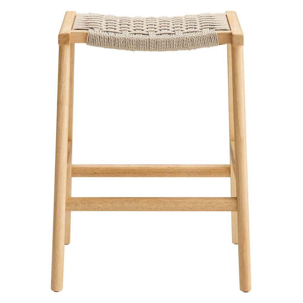 Modway - Saoirse Woven Rope Wood Counter Stool - (Set of 2) - EEI-6548-NAT-NAT veiw 5