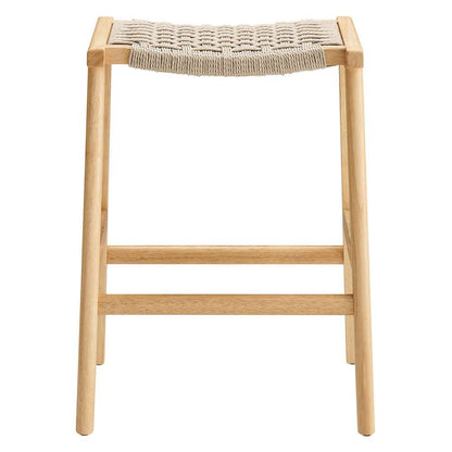 Modway - Saoirse Woven Rope Wood Counter Stool - (Set of 2) - EEI-6548-NAT-NAT veiw 5