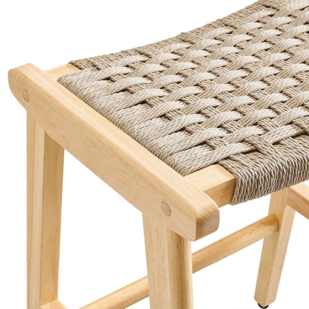 Modway - Saoirse Woven Rope Wood Counter Stool - (Set of 2) - EEI-6548-NAT-NAT veiw 6