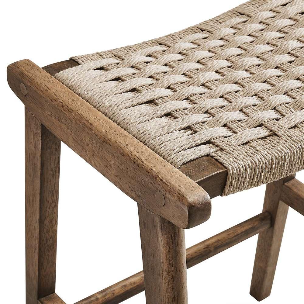 Modway - Saoirse Woven Rope Wood Counter Stool - (Set of 2) - EEI-6548-WAL-NAT veiw 6