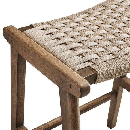 Modway - Saoirse Woven Rope Wood Counter Stool - (Set of 2) - EEI-6548-WAL-NAT veiw 6