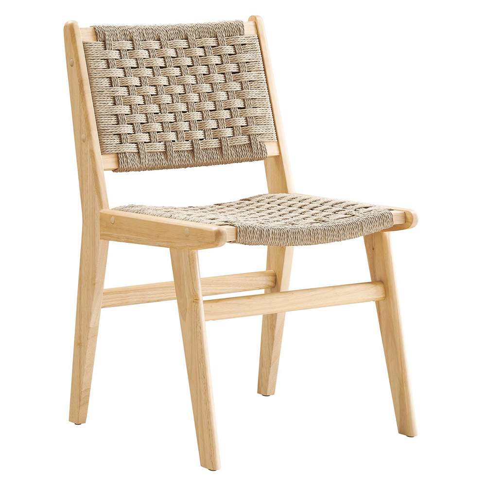 Modway - Saoirse Woven Rope Wood Dining Side Chair - EEI-6545-NAT-NAT veiw 3