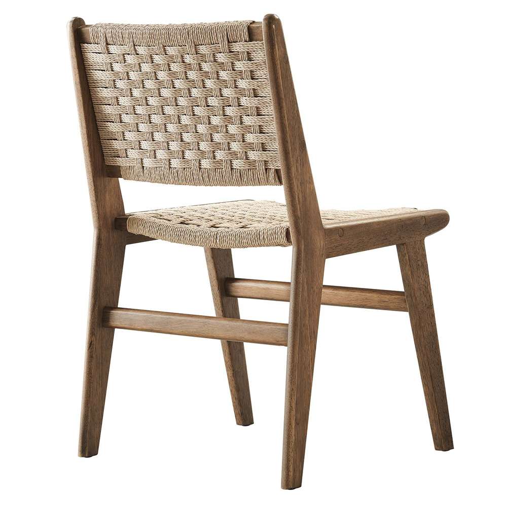 Modway - Saoirse Woven Rope Wood Dining Side Chair - EEI-6545-WAL-NAT veiw 5
