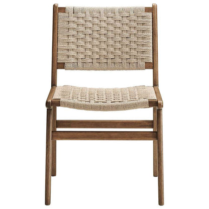 Modway - Saoirse Woven Rope Wood Dining Side Chair - EEI-6545-WAL-NAT veiw 6