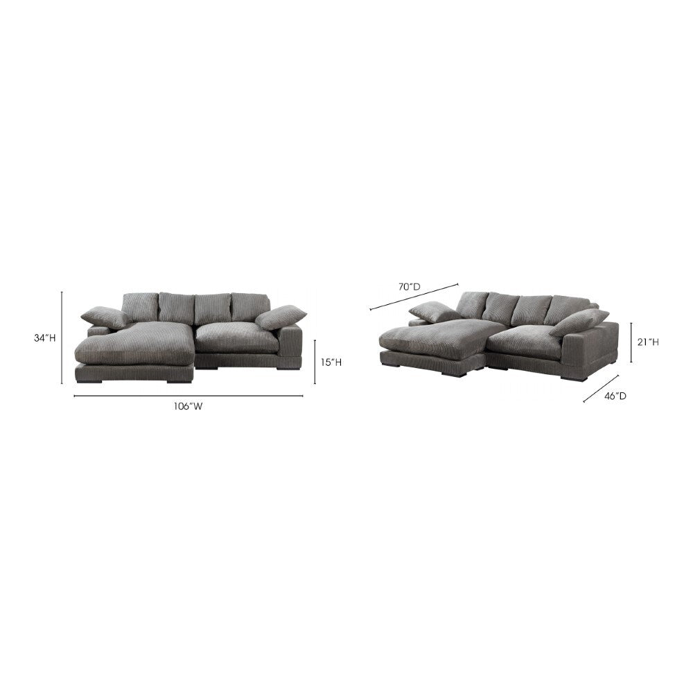 Moes Home - Plunge Sectional in Charcoal - TN-1004-25-0 veiw 5