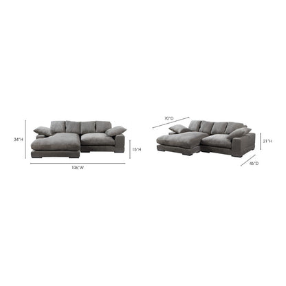 Moes Home - Plunge Sectional in Charcoal - TN-1004-25-0 veiw 5