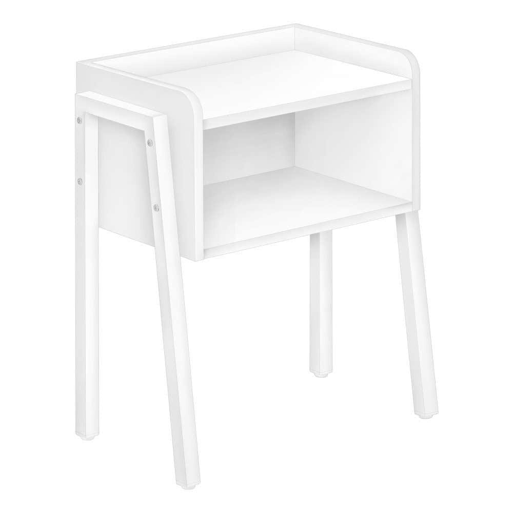 Monarch Specialties - Accent Table, Side, End, Nightstand, Lamp, Living Room, Bedroom, Metal, Laminate, White, Contemporary, Modern - I-3594 veiw 1