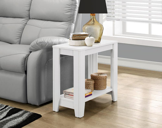 Monarch Specialties - Accent Table, Side, End, Nightstand, Lamp, Living Room, Bedroom, Laminate, White, Transitional - I-3117 veiw 1