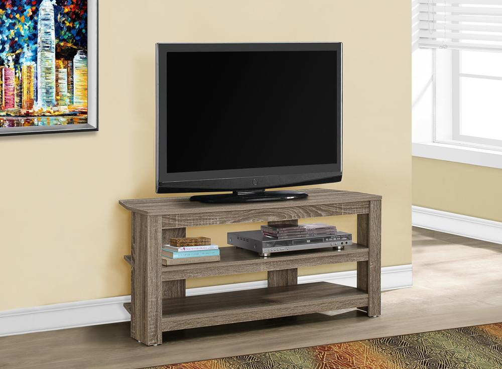 Monarch Specialties - Tv Stand, 42 Inch, Console, Media Entertainment Center, Storage Shelves, Living Room, Bedroom, Laminate, Brown, Contemporary, Modern - I-2569 veiw 1
