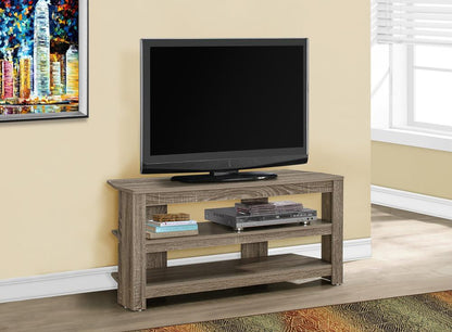 Monarch Specialties - Tv Stand, 42 Inch, Console, Media Entertainment Center, Storage Shelves, Living Room, Bedroom, Laminate, Brown, Contemporary, Modern - I-2569 veiw 1