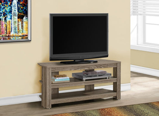 Monarch Specialties - Tv Stand, 42 Inch, Console, Media Entertainment Center, Storage Shelves, Living Room, Bedroom, Laminate, Brown, Contemporary, Modern - I-2569 veiw 1