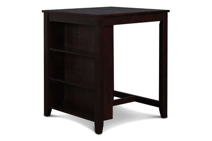 New Classic Furniture - Gia 30in Counter Table With 2 Chairs & Stg Shelf-Ebony - D1701-32S-EBY veiw 4