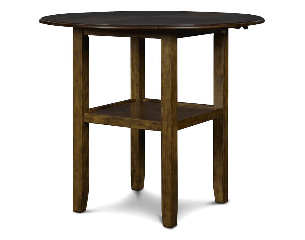 New Classic Furniture - Gia 42in Counter Drop Leaf Table With 2 Chairs-Brown - D1701-42S-BRN veiw 3