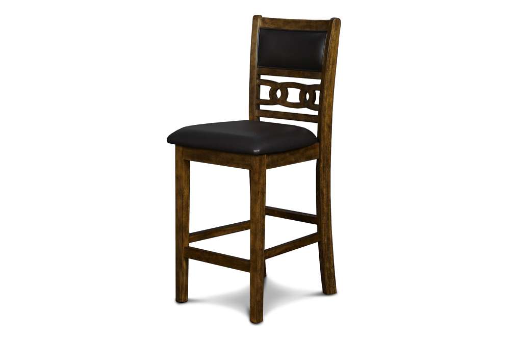 New Classic Furniture - Gia 42in Counter Drop Leaf Table With 2 Chairs-Brown - D1701-42S-BRN veiw 6