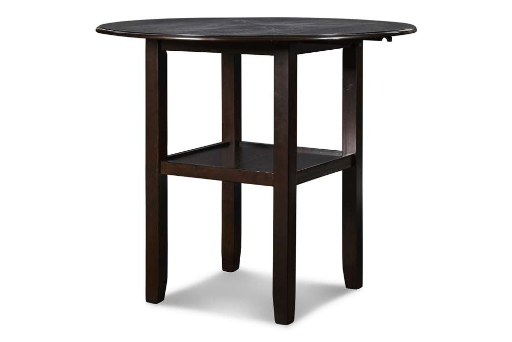 New Classic Furniture - Gia 42in Counter Drop Leaf Table With 2 Chairs-Ebony - D1701-42S-EBY veiw 3