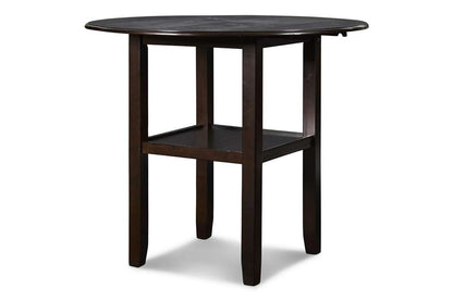 New Classic Furniture - Gia 42in Counter Drop Leaf Table With 2 Chairs-Ebony - D1701-42S-EBY veiw 3