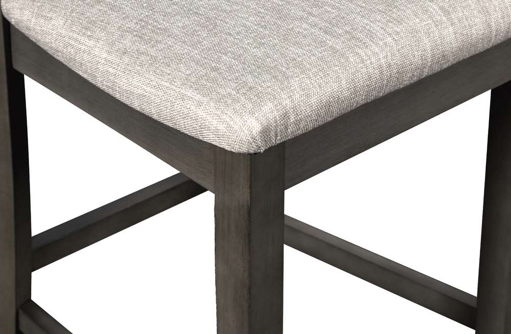 New Classic Furniture - Gia 42in Counter Drop Leaf Table With 2 Chairs-Gray - D1701-42S-GRY veiw 3