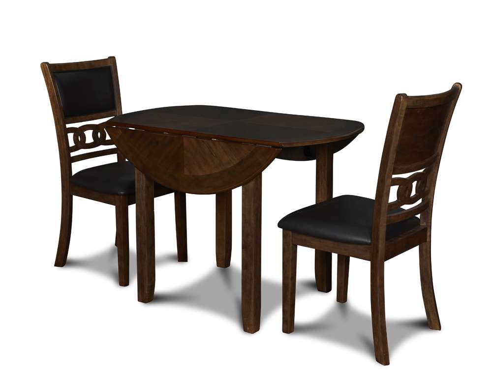 New Classic Furniture - Gia 42in Dining Drop Leaf Table With 2 Chairs-Brown - D1701-40S-BRN veiw 1
