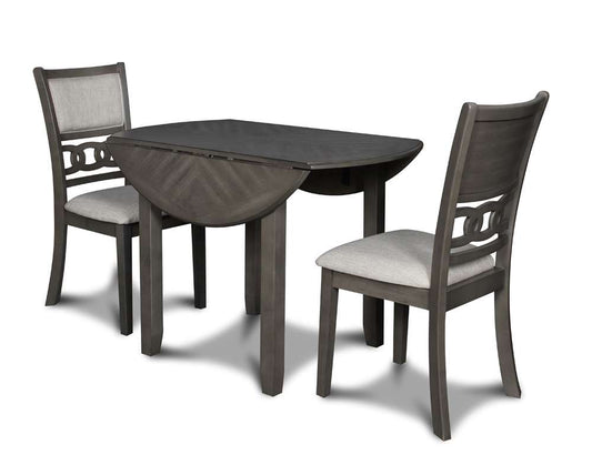 New Classic Furniture - Gia 42in Dining Drop Leaf Table With 2 Chairs-Gray - D1701-40S-GRY veiw 1