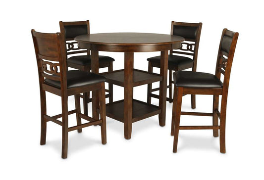 New Classic Furniture - Gia Round Counter Dining 5 Pc Set-Brown - D1701-52S-BRN veiw 1