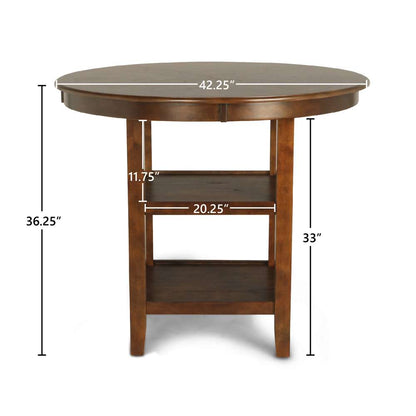 New Classic Furniture - Gia Round Counter Dining 5 Pc Set-Brown - D1701-52S-BRN veiw 5