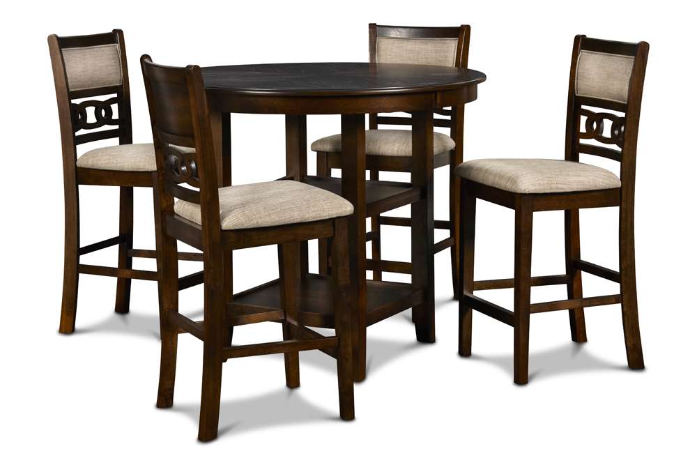 New Classic Furniture - Gia Round Counter Dining 5 Pc Set - Cherry - D1701-52S-CHY veiw 1
