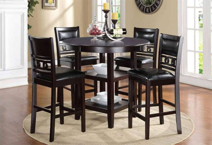 New Classic Furniture - Gia Round Counter Dining 5 Pc Set-Ebony - D1701-52S veiw 1