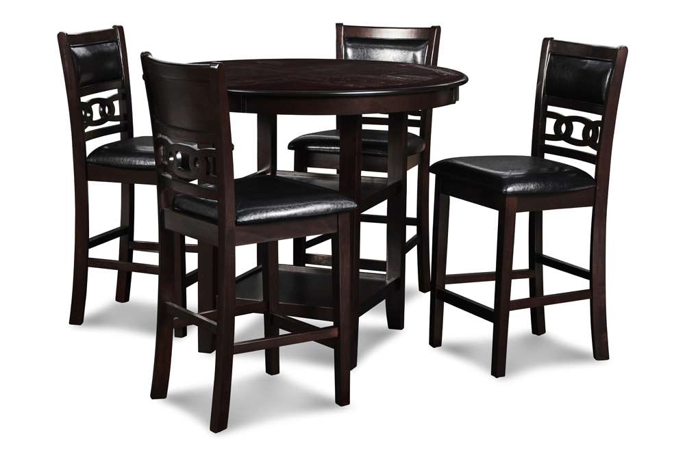 New Classic Furniture - Gia Round Counter Dining 5 Pc Set-Ebony - D1701-52S veiw 6