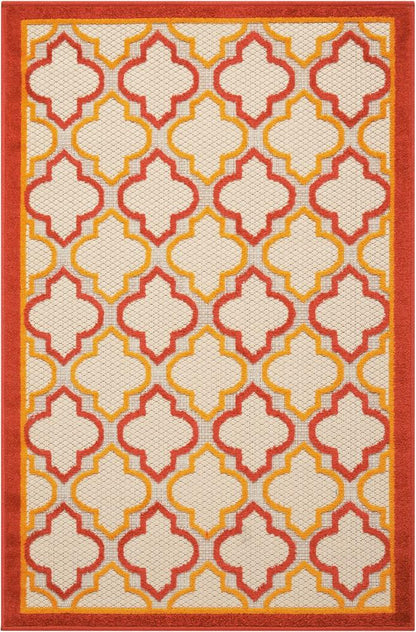 Nourison - Aloha ALH06 Red 28in x 4 Indoor-outdoor Area Rug - ALH06-99446299086_CLOSEOUT veiw 1