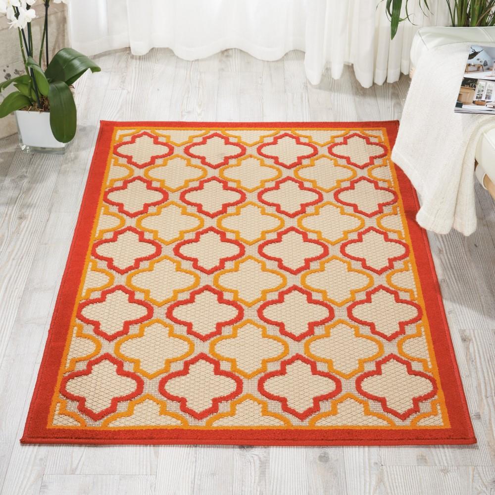 Nourison - Aloha ALH06 Red 28in x 4 Indoor-outdoor Area Rug - ALH06-99446299086_CLOSEOUT veiw 2