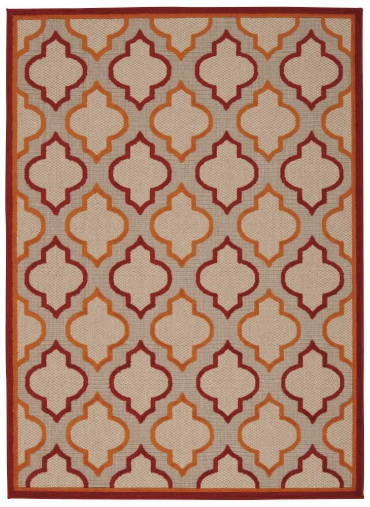 Nourison - Aloha ALH06 Red 96in x 13 Oversized Indoor-outdoor Rug - ALH06-99446242839_CLOSEOUT veiw 1