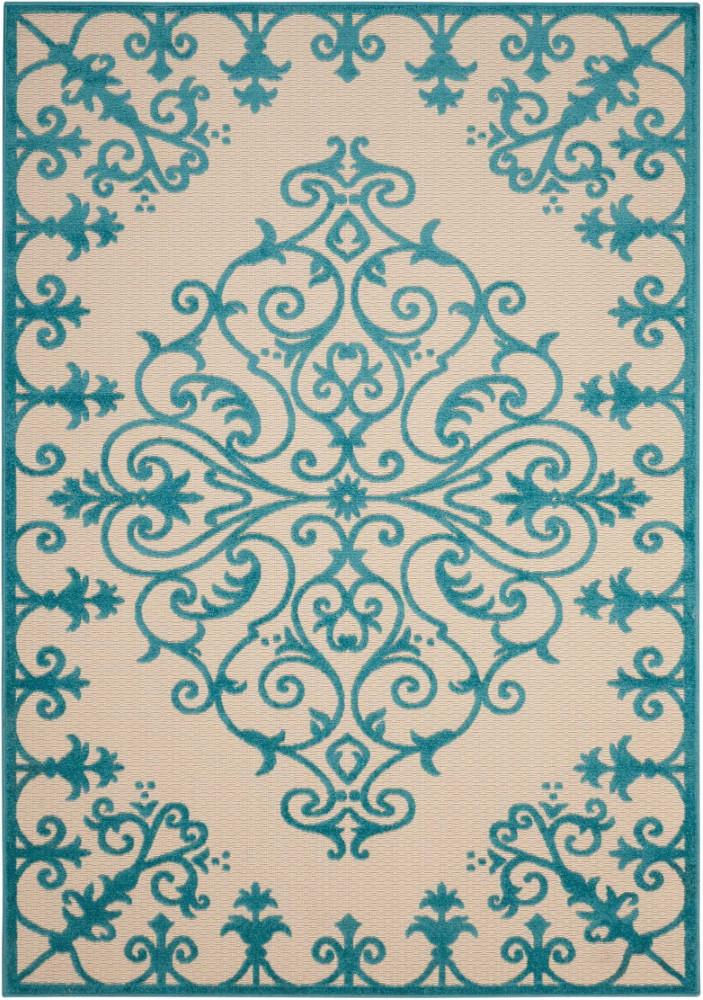 Nourison - Aloha ALH12 Aqua 36in x 56in Indoor-outdoor Area Rug - ALH12-99446242846_CLOSEOUT veiw 1