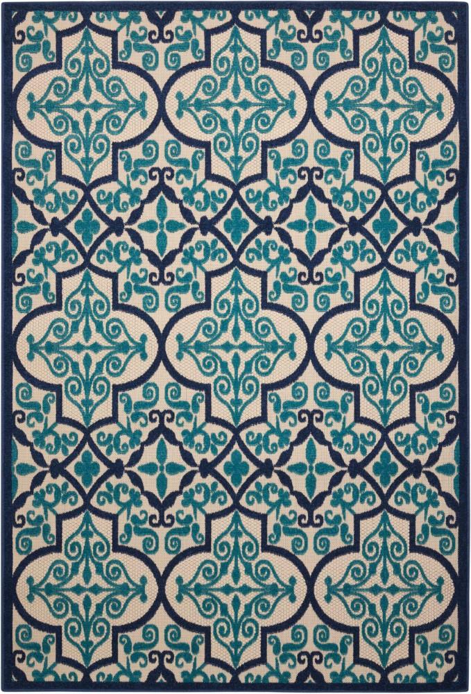 Nourison - Aloha ALH14 Dark Blue and Ivory 96in x 13 Oversized Indoor-outdoor Rug - ALH14-99446376282 veiw 1