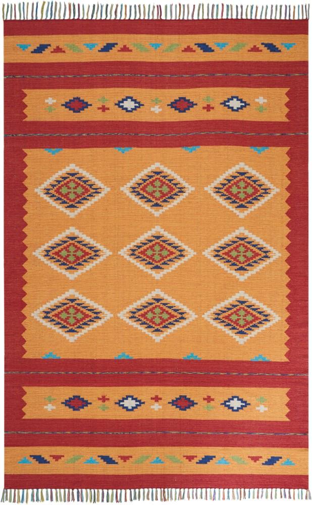 Nourison - Baja BAJ02 Yellow and Red 66in x 96in Large Flat Weave Rug - BAJ02-99446459749 veiw 1