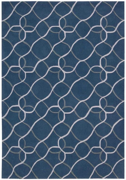 Nourison - Contour CON41 Blue 8 x 106in Rug - CON41-99446193162 veiw 1