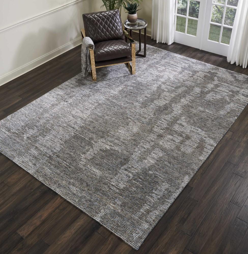 Nourison - Ellora ELL03 Slate Grey 99in x 139in Oversized Handmade Rug - ELL03-99446384942 veiw 2
