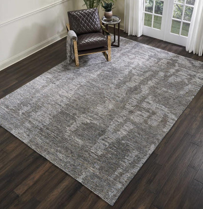 Nourison - Ellora ELL03 Slate Grey 99in x 139in Oversized Handmade Rug - ELL03-99446384942 veiw 2