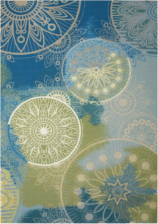 Nourison - Home & Garden RS092 Blue 44in x 63in Area Rug - RS092-99446337160_CLOSEOUT veiw 1