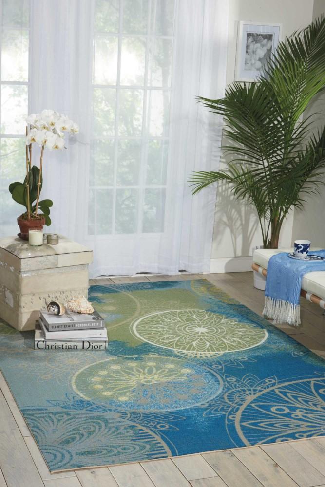 Nourison - Home & Garden RS092 Blue 44in x 63in Area Rug - RS092-99446337160_CLOSEOUT veiw 2