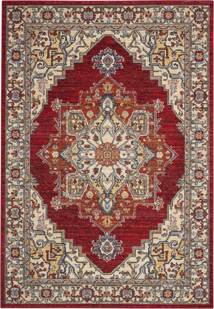 Nourison - Majestic 56in x 8 Red Multicolor Persian Area Rug - MST05-99446713520_CLOSEOUT veiw 1