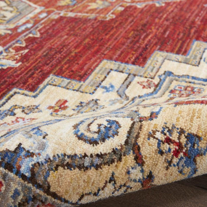 Nourison - Majestic 56in x 8 Red Multicolor Persian Area Rug - MST05-99446713520_CLOSEOUT veiw 2